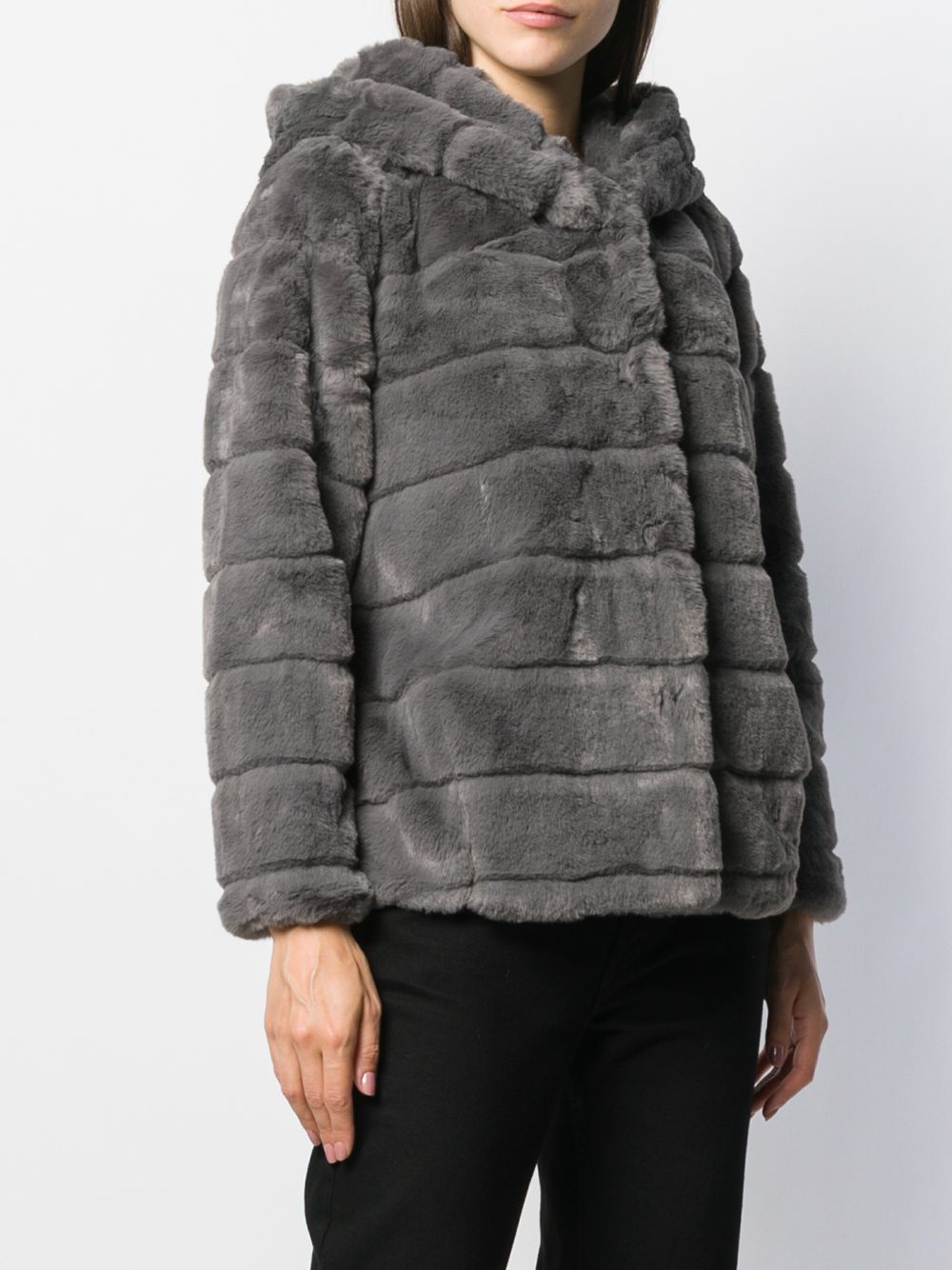 фото Apparis hooded faux-fur jacket