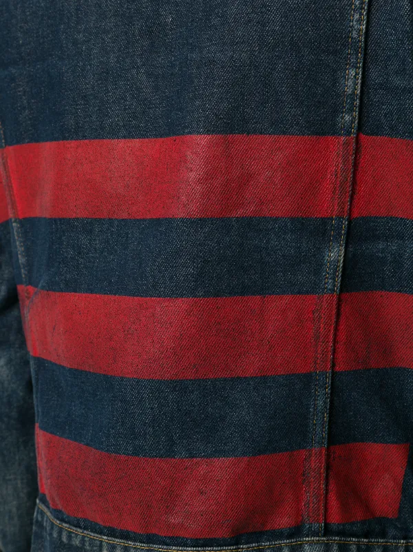 helmut lang striped denim jacket