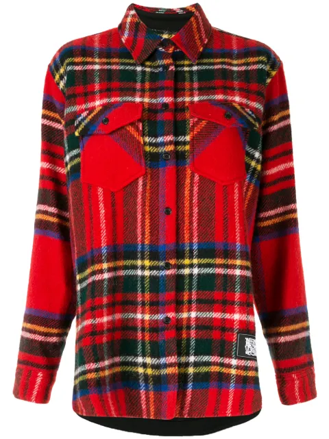 We11 Done T-shirts TARTAN OVERSIZED SHIRT