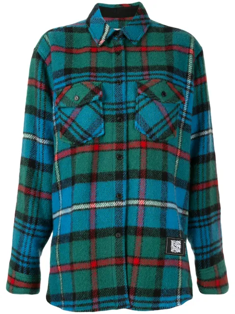 We11 Done T-shirts CHECKED OVERSIZED SHIRT