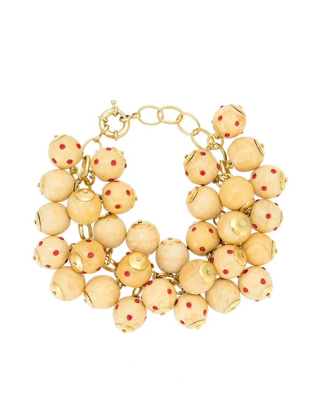 Click to view more detailed imagery on our partner's website Eva Cachos Rhinestone Bracelet In Neutrals