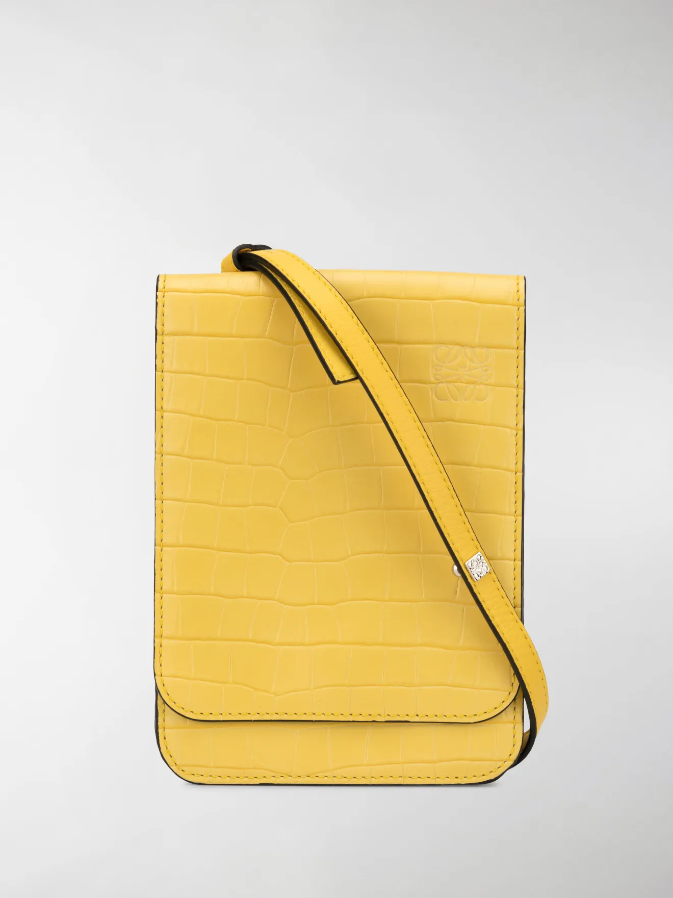 LOEWE Gusset flat crossbody bag yellow | MODES