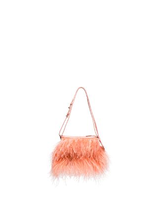 pink ostrich feather bag展示图