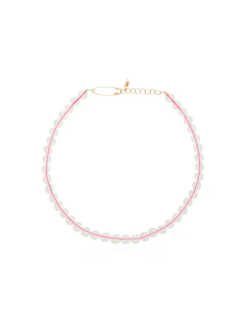 Loren Stewart 14kt gold beaded choker necklace