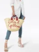 Image 2 of Dolce & Gabbana Kendra logo-embroidered raffia tote bag