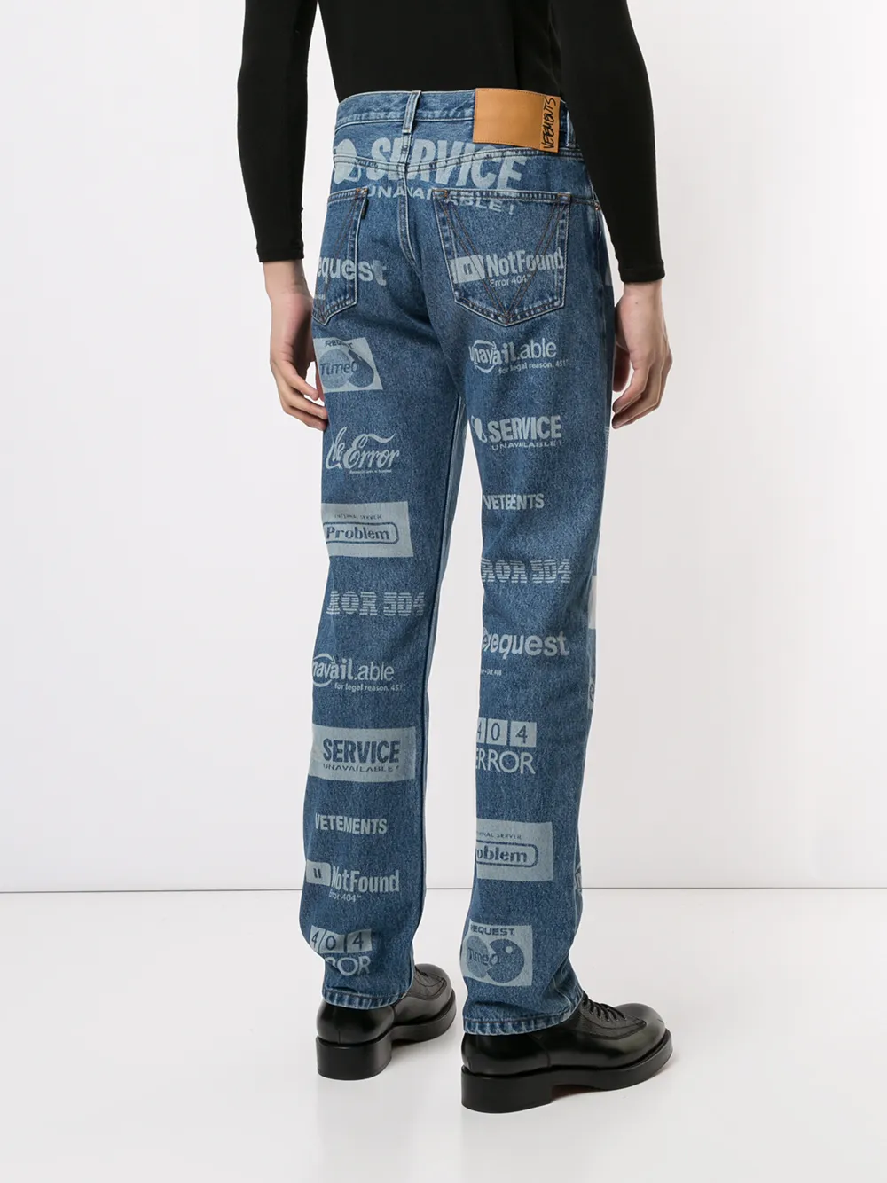 VETEMENTS Jeans met merkprint Blauw