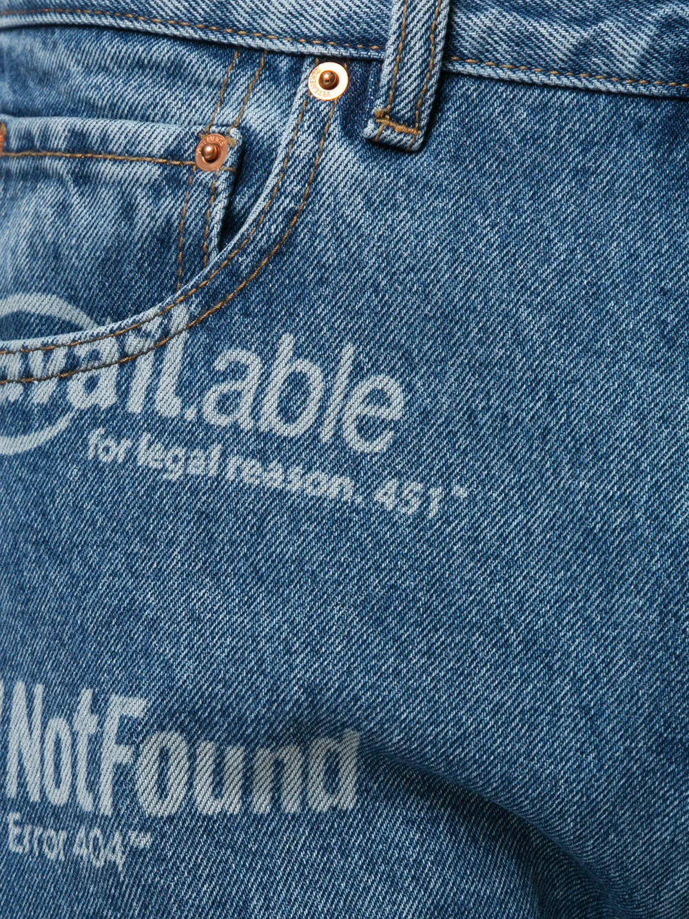 VETEMENTS Jeans met merkprint Blauw