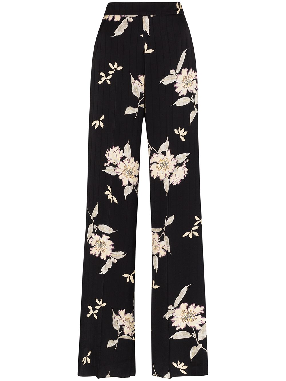 ETRO FLORAL PRINT STRIPED PALAZZO TROUSERS