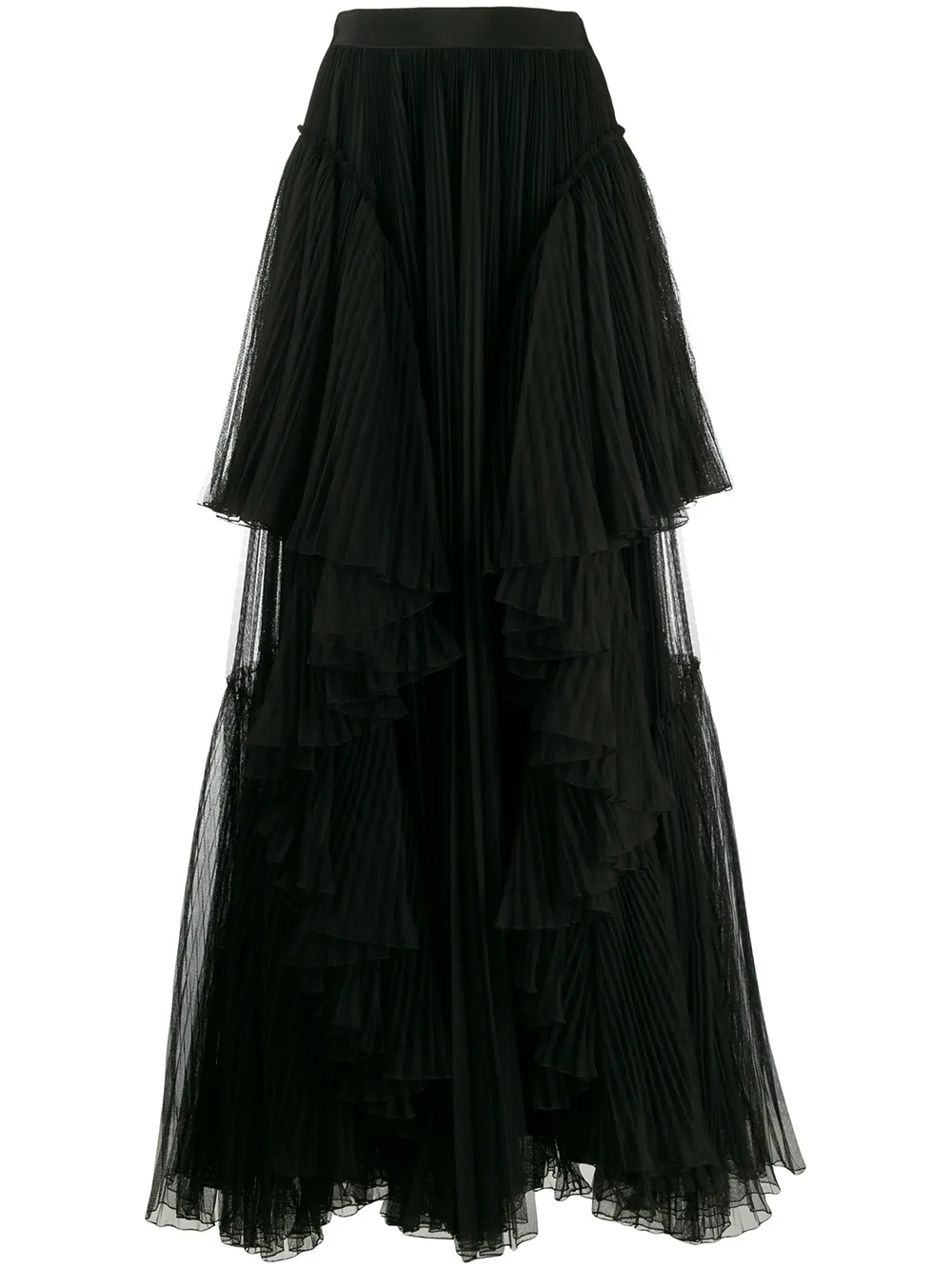 Alberta Ferretti ruffled trim skirt | Black | Image 1
