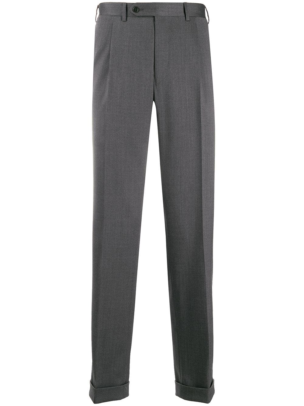 Canali Straight Leg Trousers In Grey