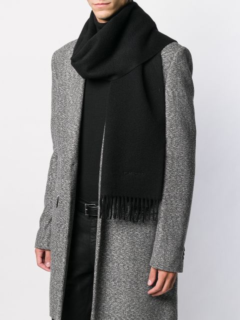 Tom Ford Fringed Cashmere Scarf In Black | ModeSens