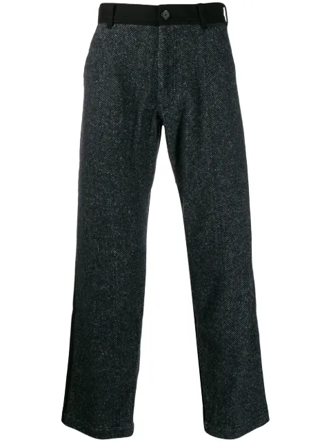 Comme Des Garçons Shirt contrasting wide-leg trousers