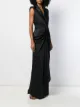 Alexander McQueen peaked lapels gathered gown