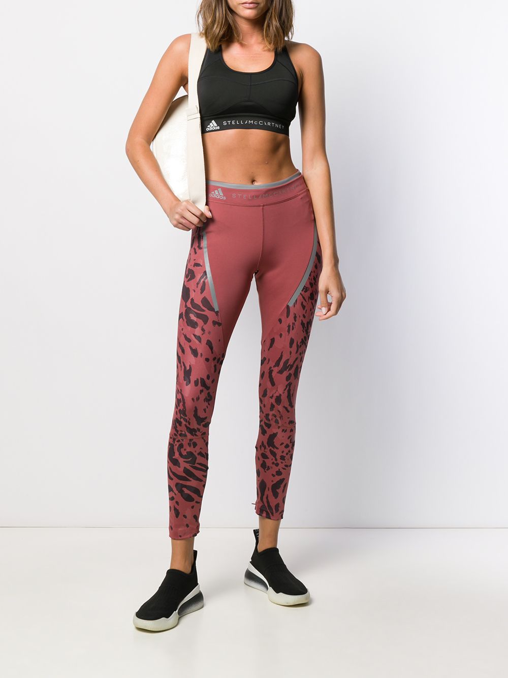 adidas red leggings and crop top