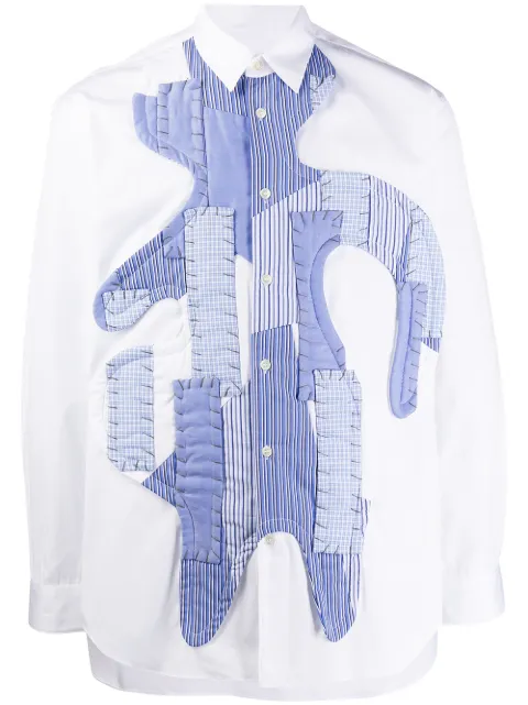 comme des garcons patchwork shirt