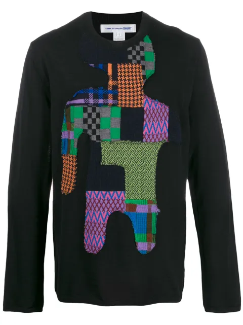 Comme Des Garçons Shirt Knits PATCHWORK KNIT JUMPER