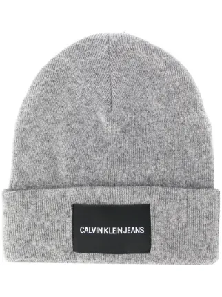 calvin klein patch beanie