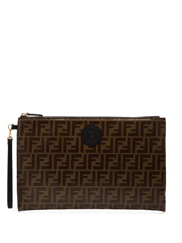 fendi logo clutch