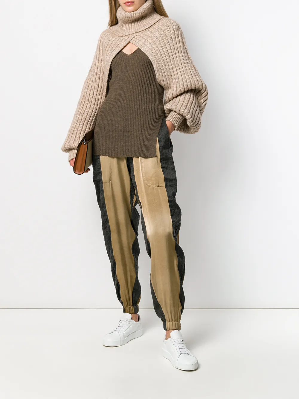  Uma Wang Schmaler Kaschmirpullover   Braun 