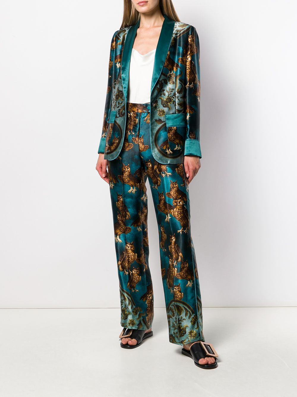 фото F.R.S For Restless Sleepers owl print blazer