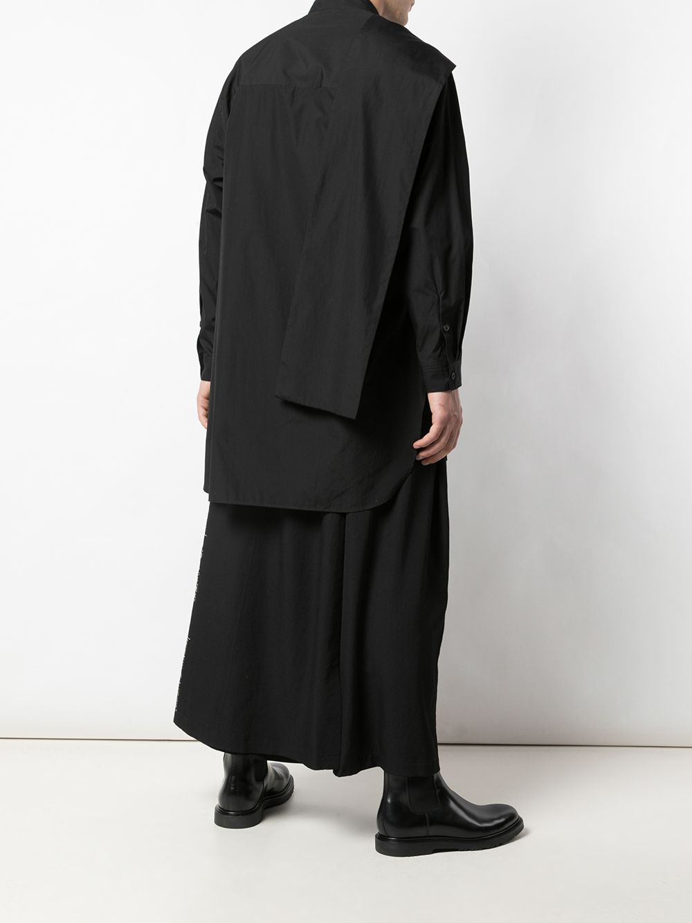 фото Yohji Yamamoto рубашка с драпировкой