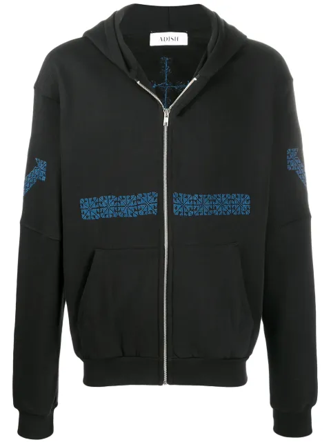 Adish embroidered detail hoodie
