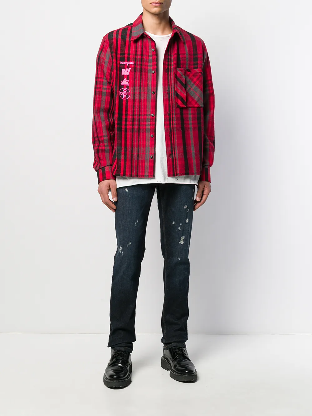 Philipp Plein Gerafelde jeans - Blauw