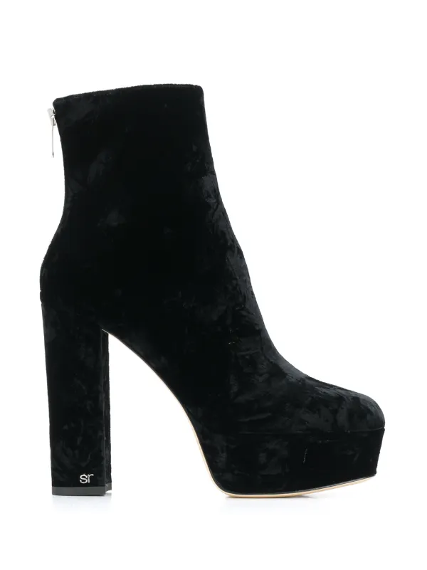 black chunky heel ankle boots