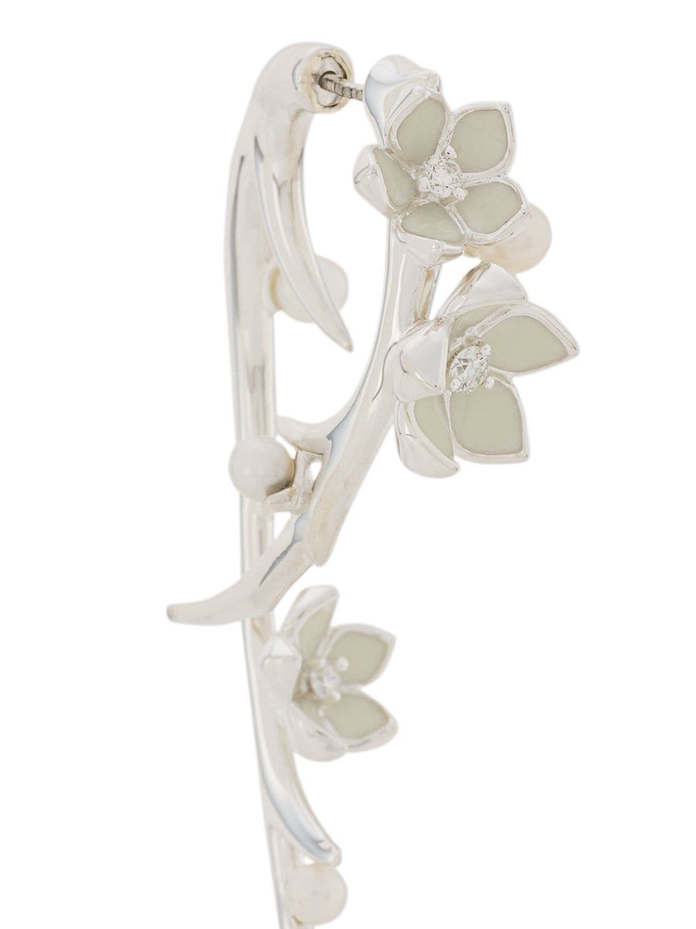 Shop Shaun Leane Cherry Blossom Hook Earrings In Silver