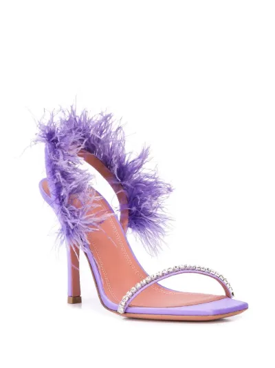 amina muaddi feather sandals