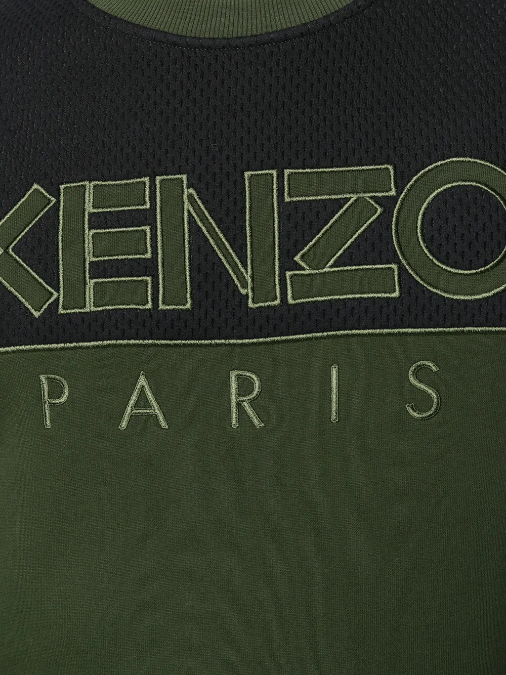 Kenzo Sweater met mesh vlak Groen