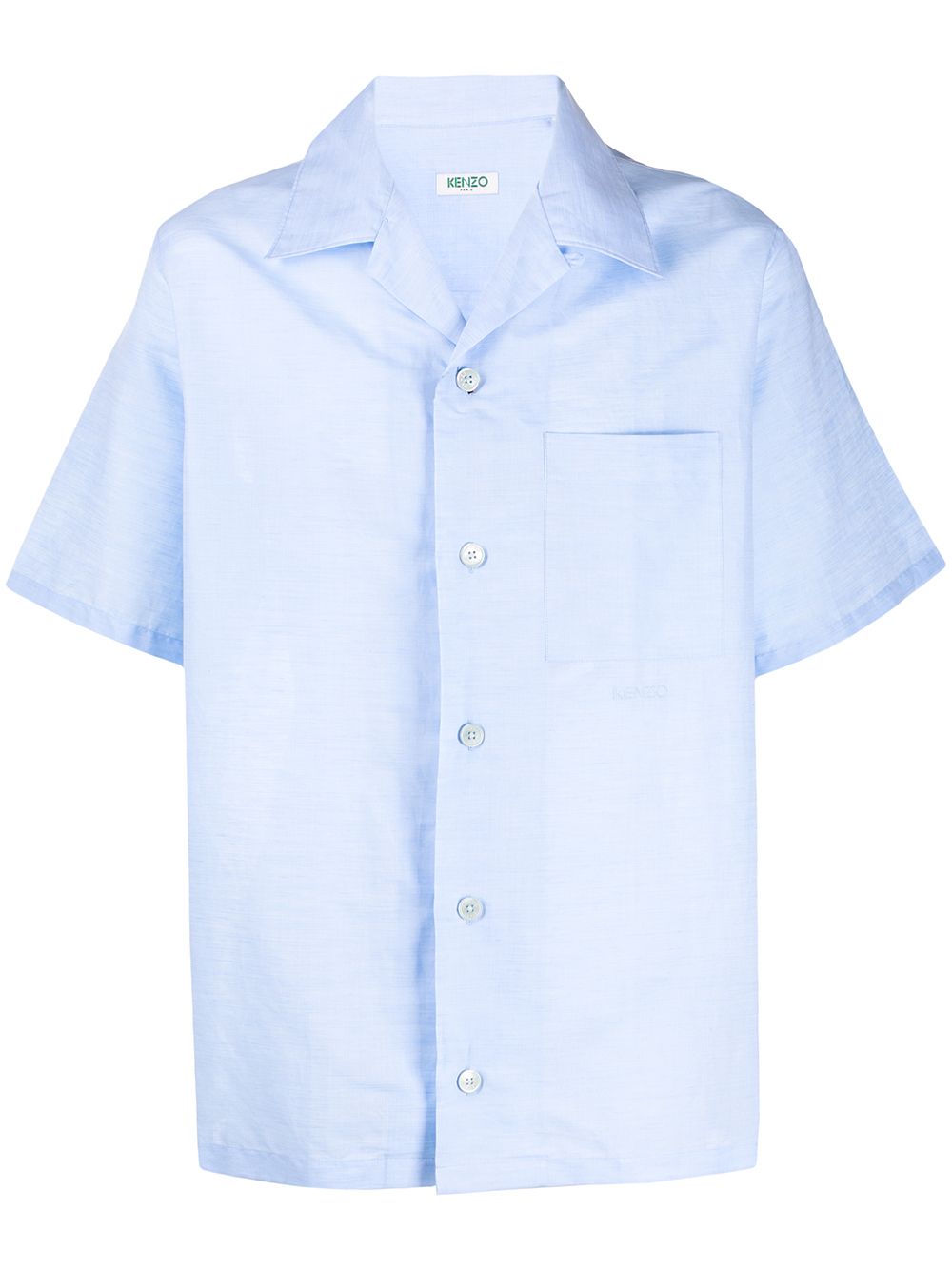 фото Kenzo short sleeve linen-blend shirt