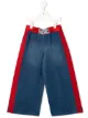 Image 1 of Stella Jean Kids side stripe wide-leg jeans