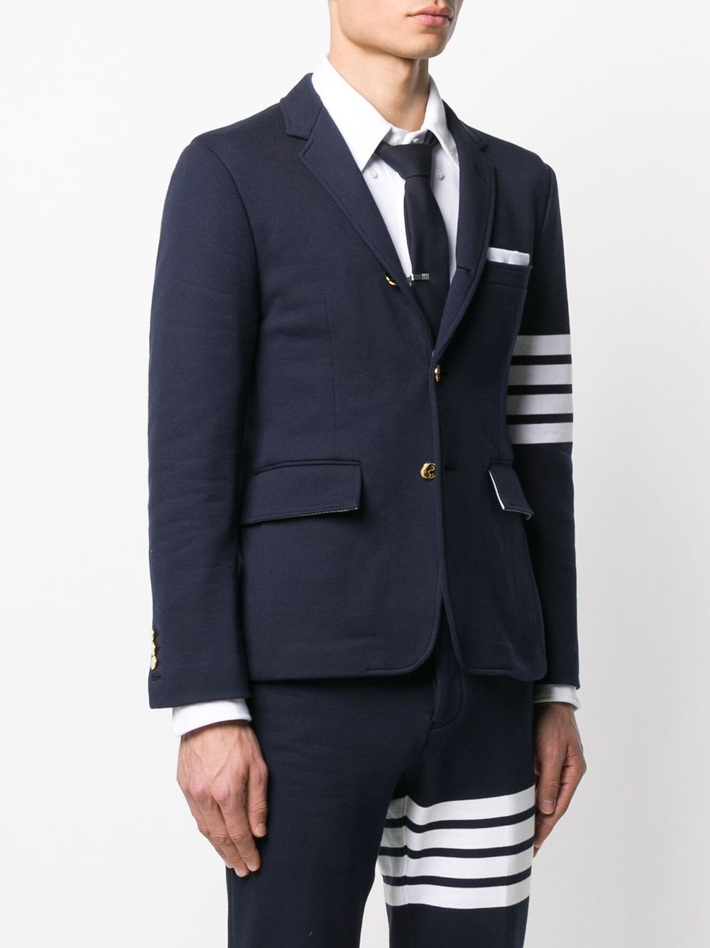  Thom Browne 4-bar Loopback Sport Blazer - Blue 