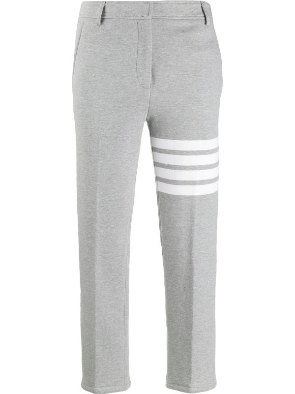 grey cropped trousers