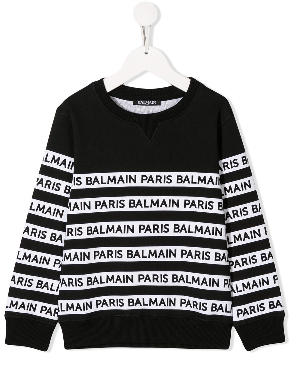 Balmain Kids джемпер с контрастными полосками и логотипом