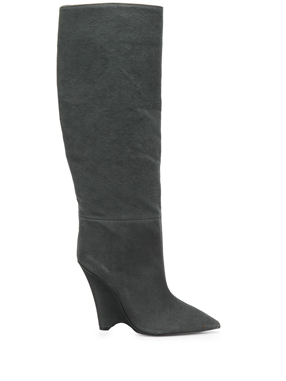 Yeezy 125 Wedge Knee High Boots In Grey