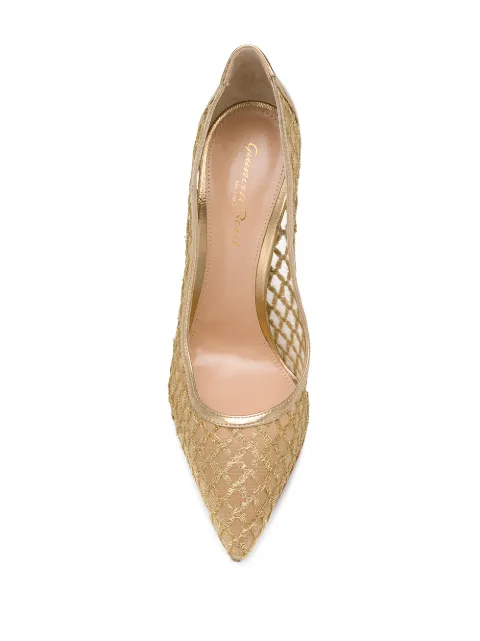 GIANVITO ROSSI MESH PANEL PUMPS
