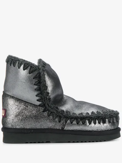 Mou woven detail boots