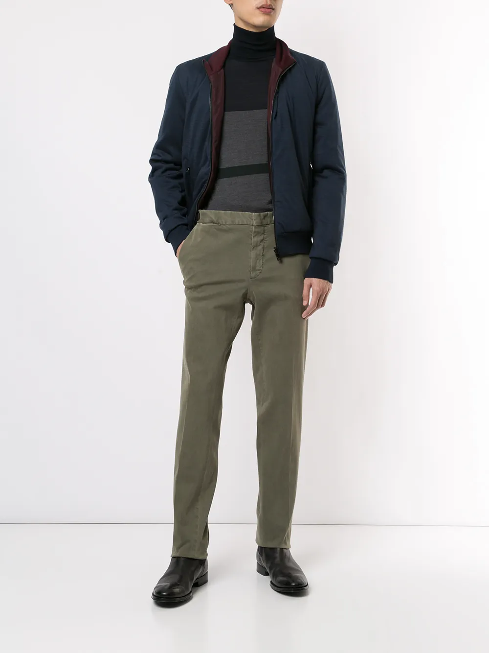 Corneliani Slim-fit chino Groen