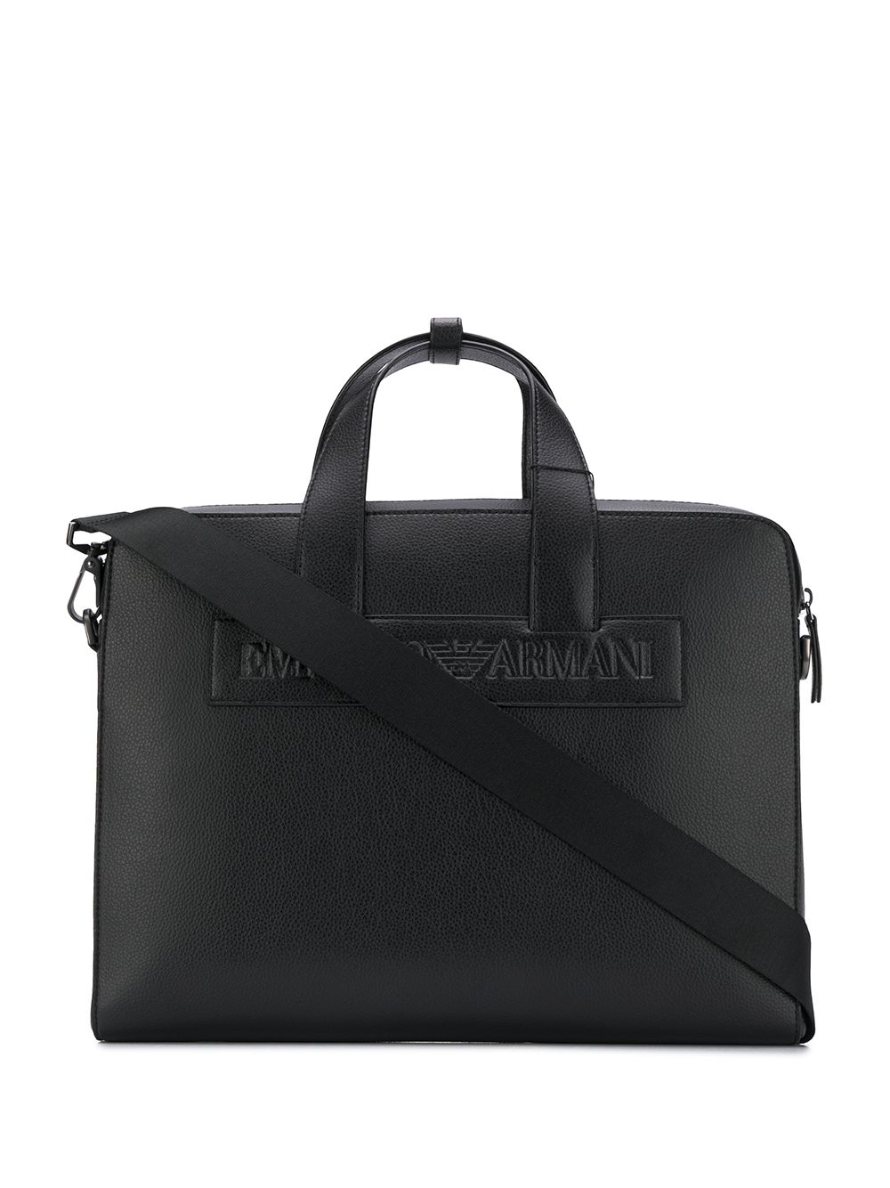 фото Emporio Armani портфель с тисненым логотипом