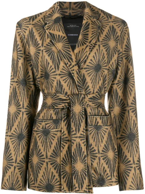Canessa geometric sunburst print blazer