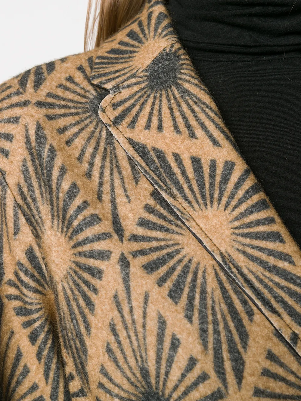 Geometric Sunburst Print Blazer