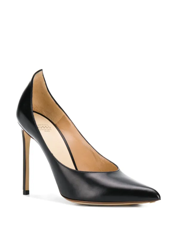パンプス Francesco Russo Leather Pumps Francesco Russo High Vamp Pumps | Black | FARFETCH