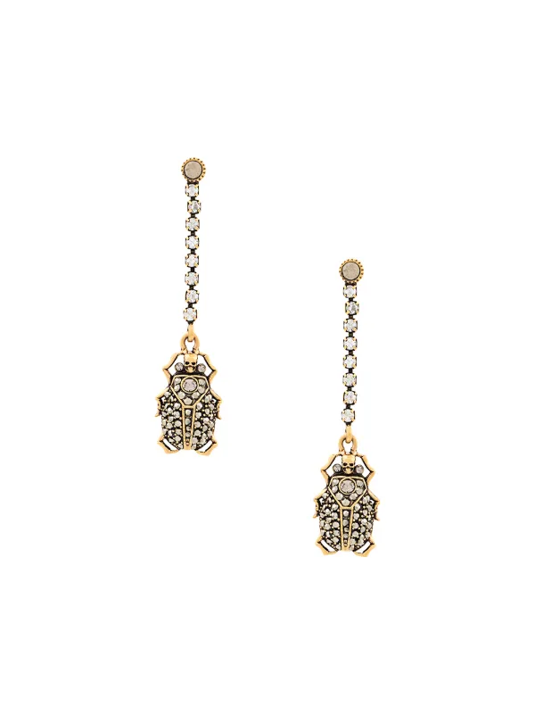 alexander mcqueen beetle earrings