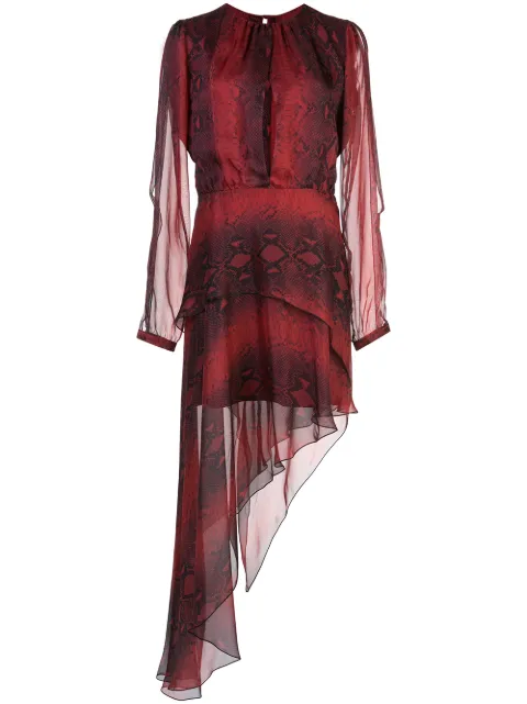 Amiri Dresses SNAKE PRINT ASYMMETRICAL DRESS