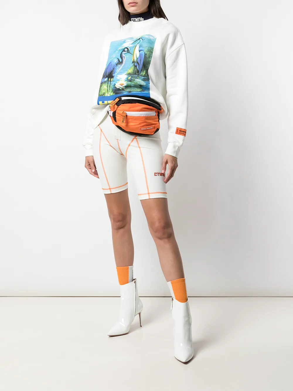  Heron Preston Sudadera Estampada Heron - Blanco 