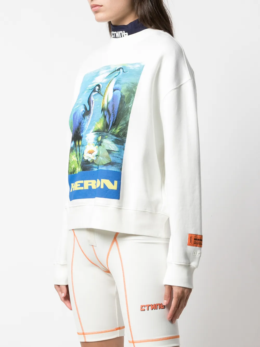  Heron Preston Sudadera Estampada Heron - Blanco 