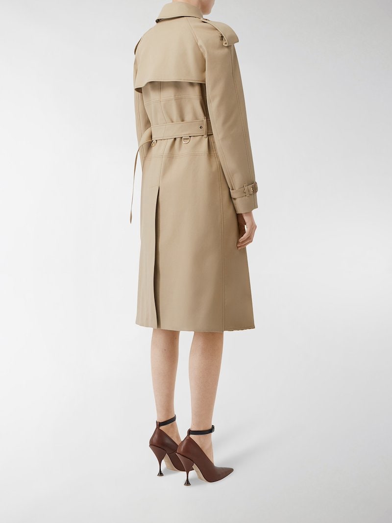 Burberry Deconstructed Shearling Trench Coat neutrals | MODES