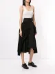 Aganovich jersey-panelled asymmetric skirt